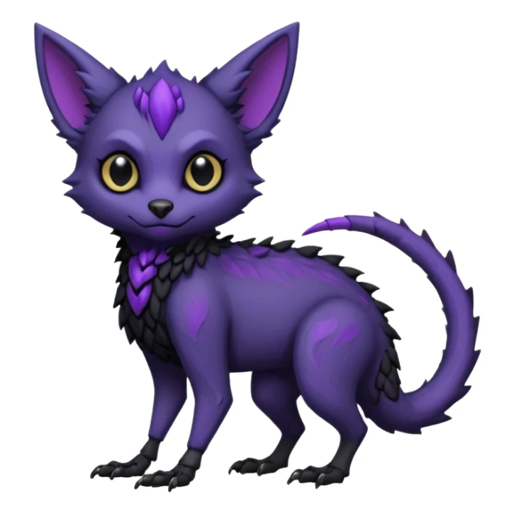 black gothic Trico-hybrid-creature dark purple (full body) sticker