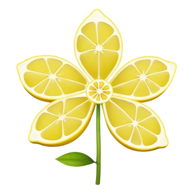 flower made of lemon slices sticker