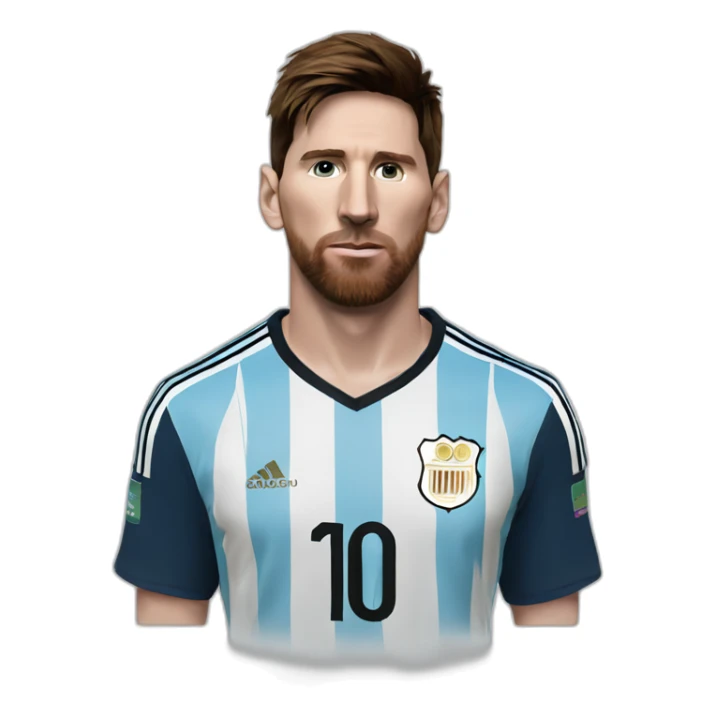 leo messi alone with argentina shirt sticker
