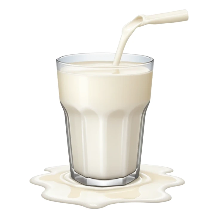 glass of milk spill on floor sticker