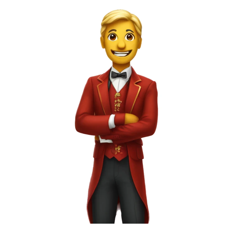  traje rojo mago de la sonrisa magia sticker