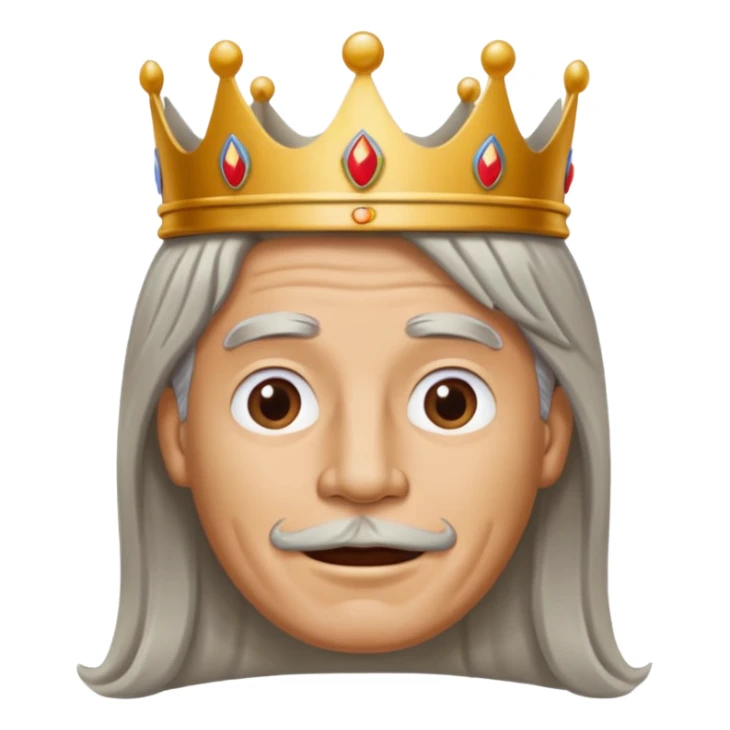 Burger King Crown guy with long grey hair sticker