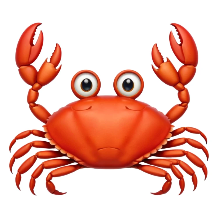cute crab with big eyes and a smiling face sticker