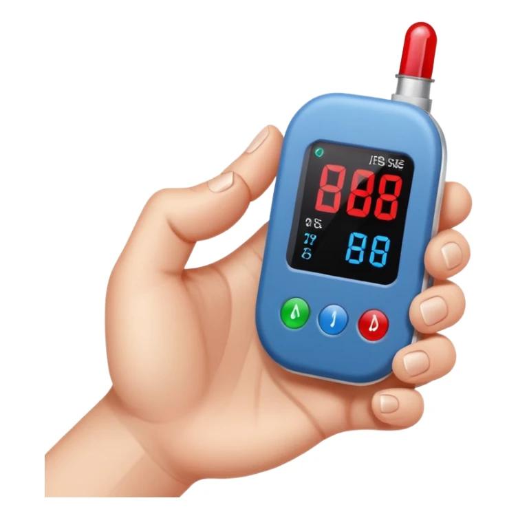 diabetes meter test finger blood sticker