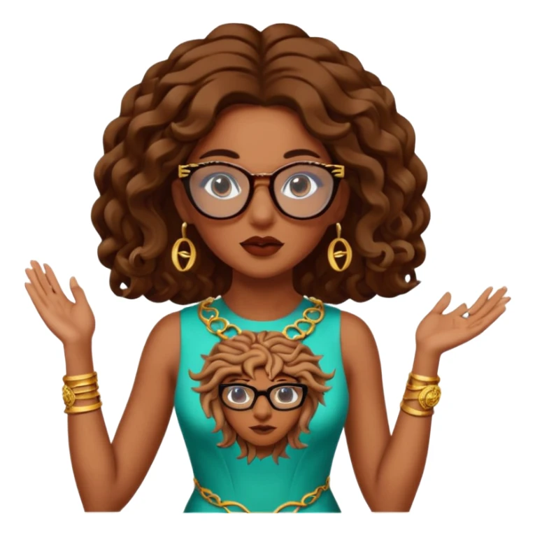 brownie Medusa Versace with glasses  sticker