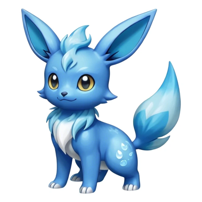 Shiny-Eeveelution-Cute-Fakemon-Water-Pokémon-fusion full body sticker