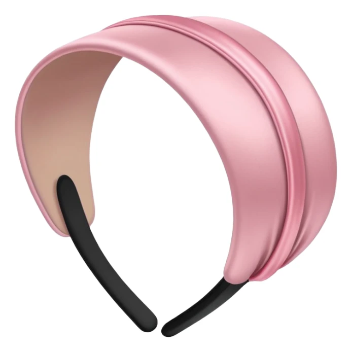 pastel pink satin headband sticker