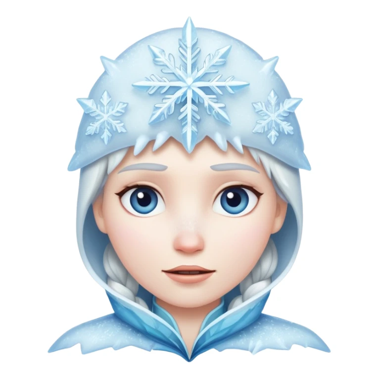 frozen person with ice crystals sticker