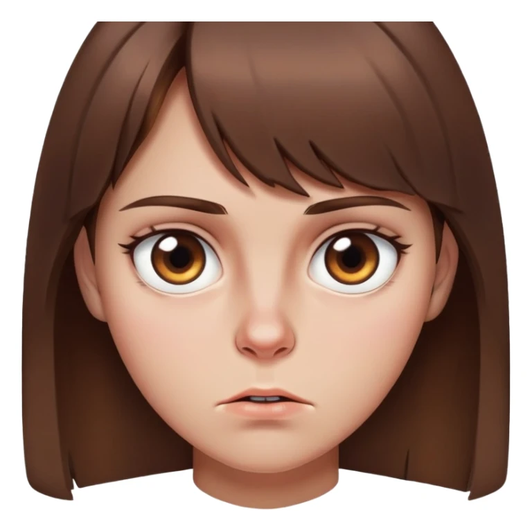 My brown haired girlfriend, Easter European features like her eyes and jawline.1,70m skinny. Make her mad  sticker