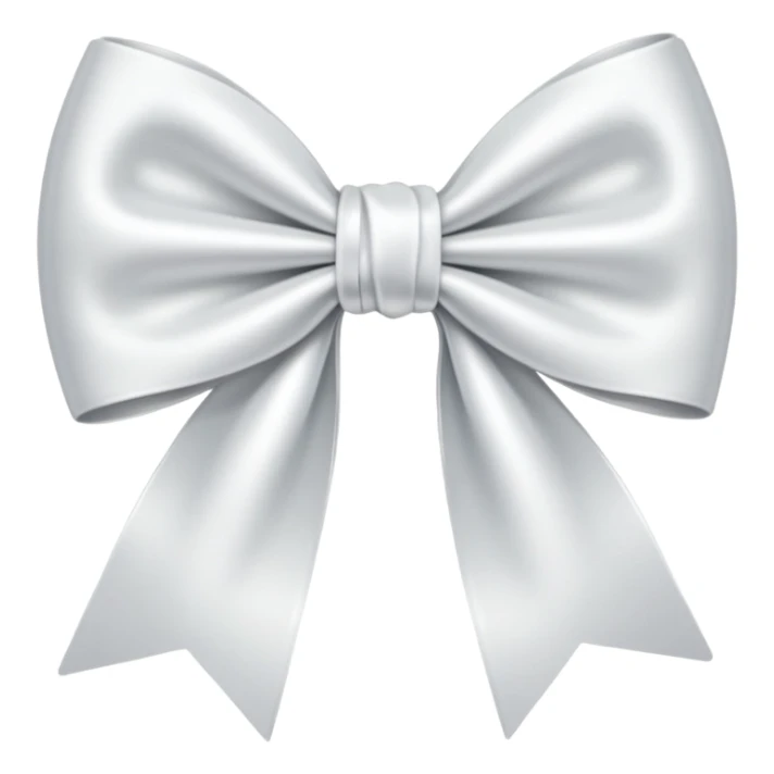 Girls white bow only bow  sticker