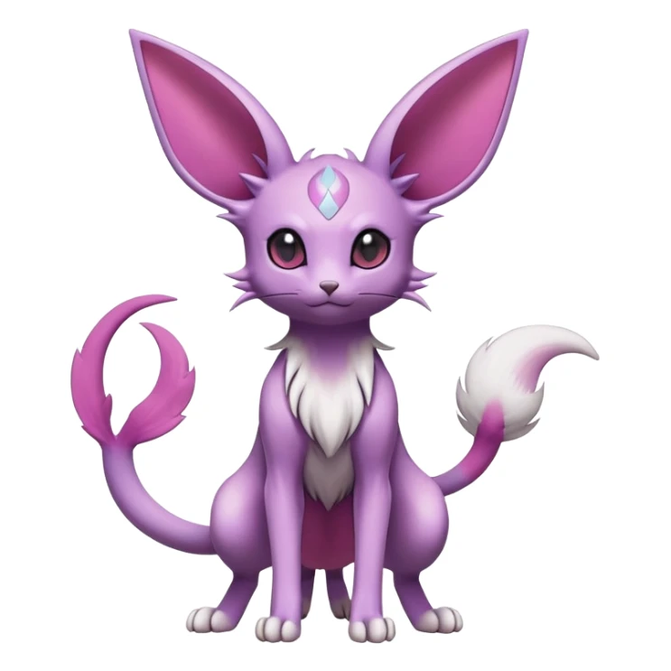 Espeon-Minccino-Pokémon-Fakémon-hybrid-creature (full body) sticker