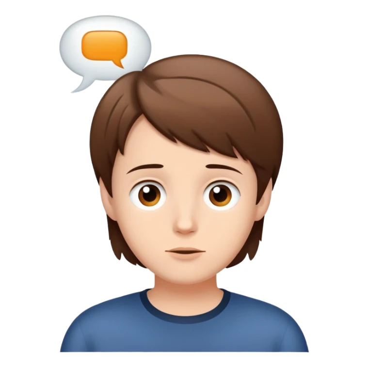 Hartmut Rosa with a speech bubble, no glasses, short hair sticker