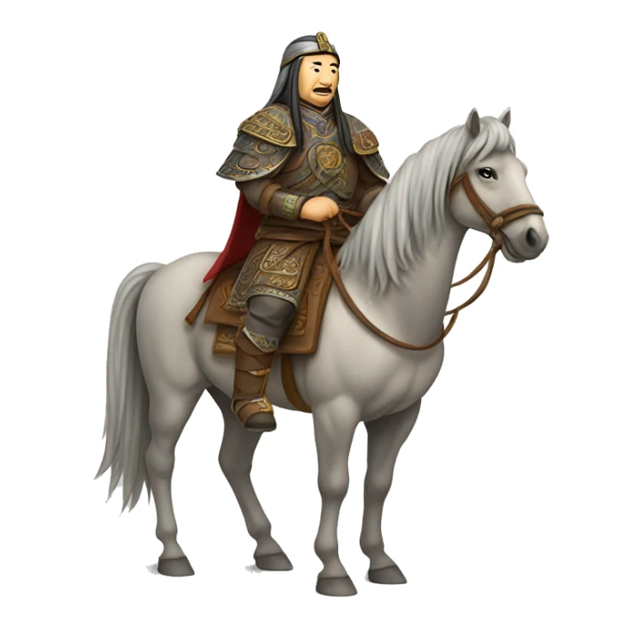 legendary Genghis Khan on horse sticker