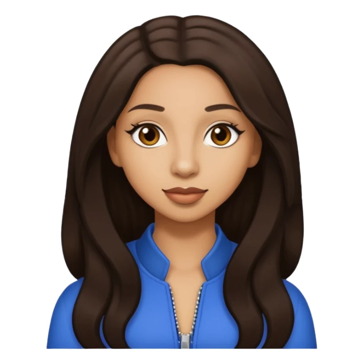 Mya, R&B Singer with long dark brown hair  sticker