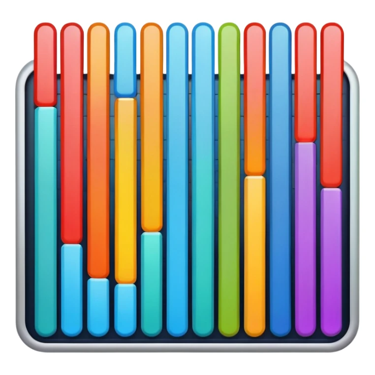 Multiple little bars merging into one big bar of survey. sticker