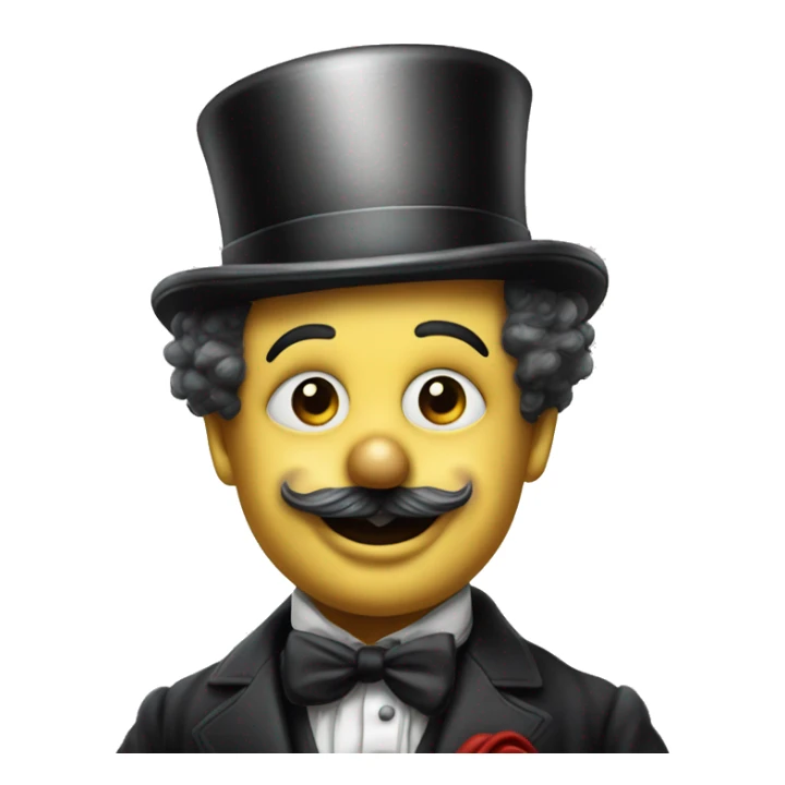 Charlie Chaplin en costume de clown sticker