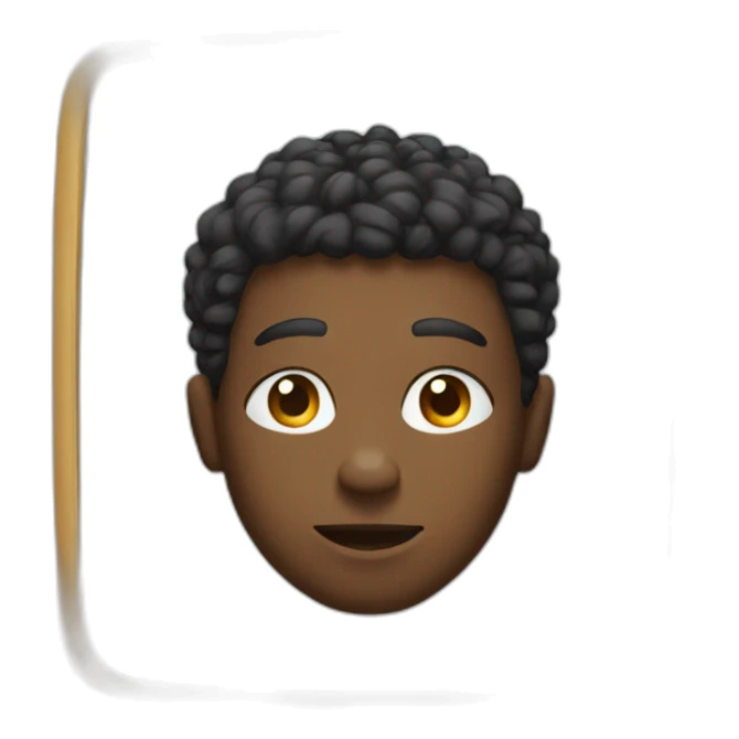 black man watching himself in mirror sticker