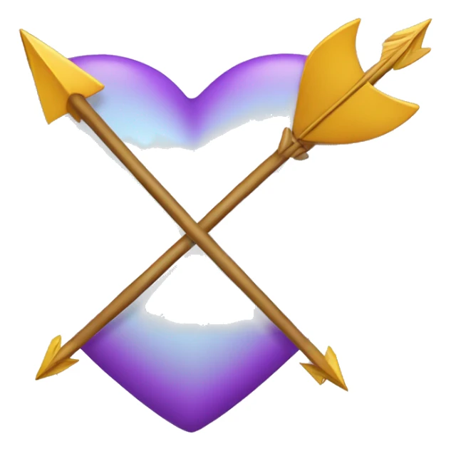 Lila heart with an arrow sticker