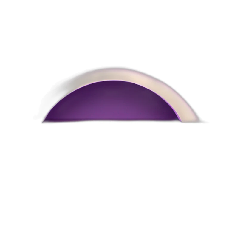 3 3/4 arch shaped purple lights descending in size sticker