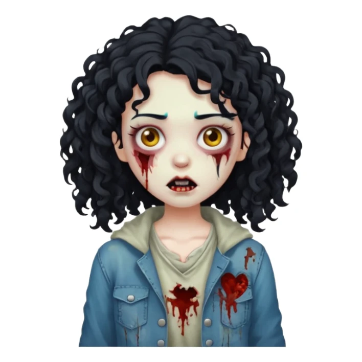 CURLY HAIR ZOMBIE GIRL sticker