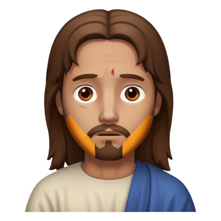 make a picture of Jesus sad sticker