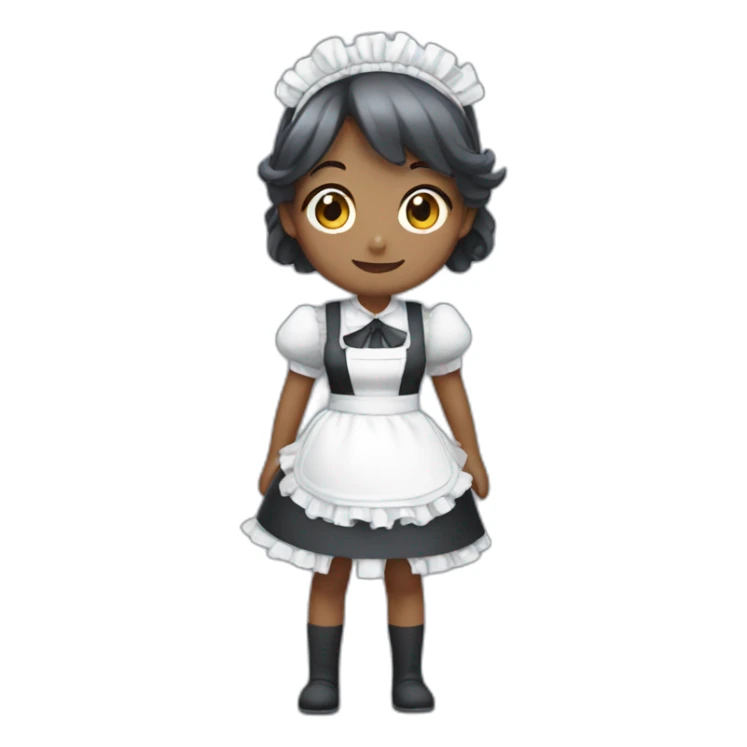 fullbody maid cute adorable nice emote sticker