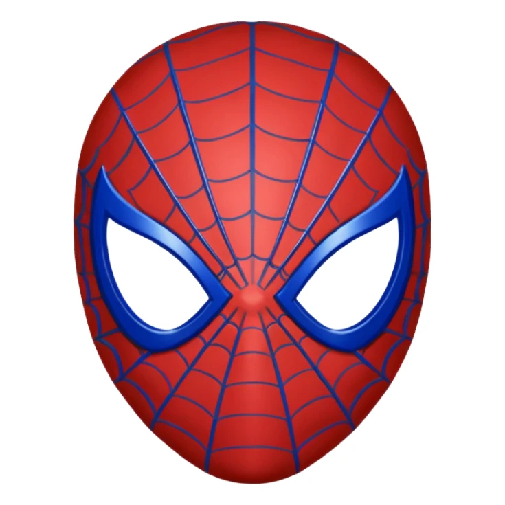 Spider movie mask black eyes emoji  sticker