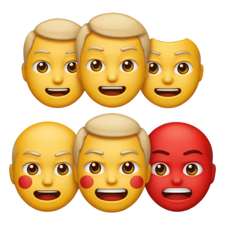 Angry and happy emoji sticker