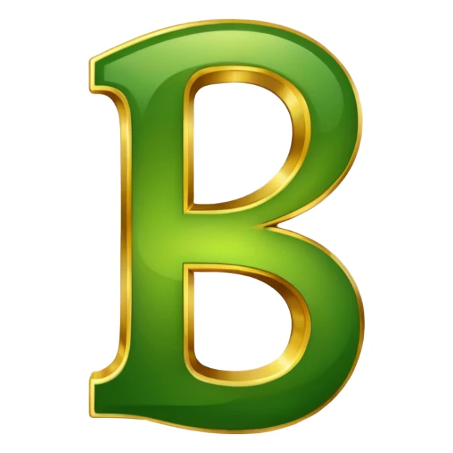 number four in golden and green shadows sticker