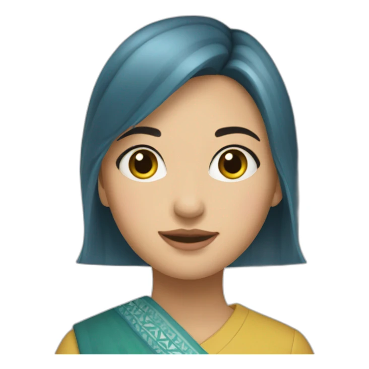 how looks uzbek girl named Jumagull sticker