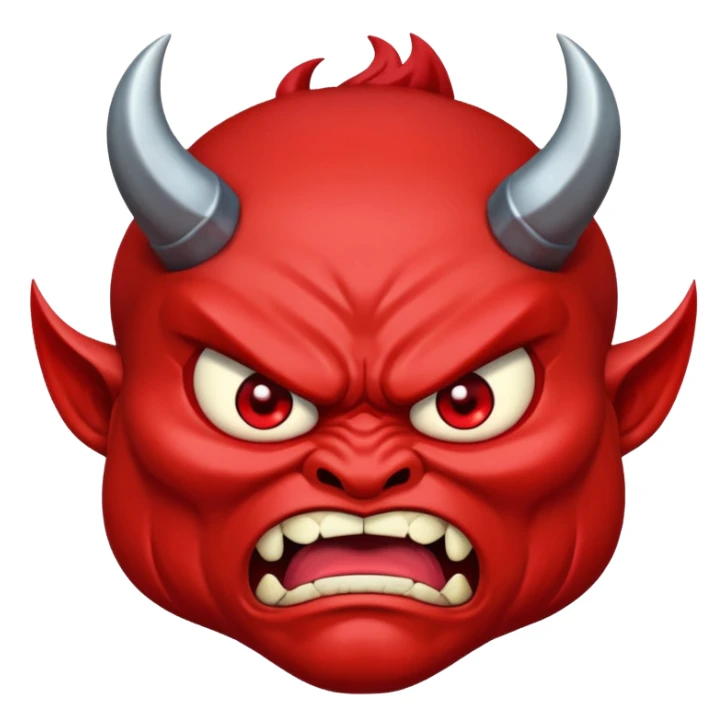 oni face with a speech bubble saying GG sticker