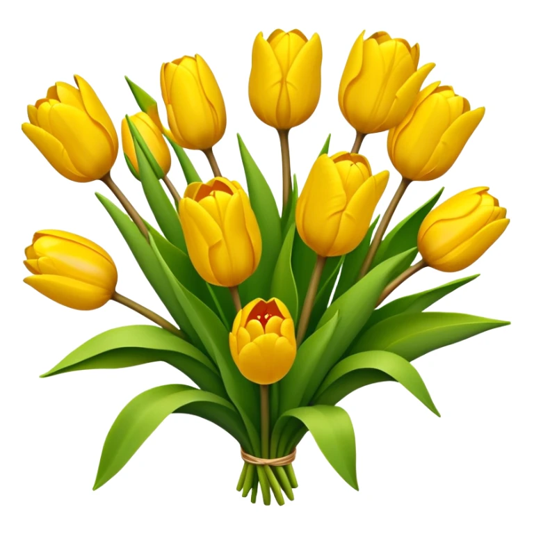 Bouquet of yellow tulips sticker