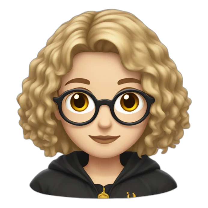 girl with blond brown hair, dreesed up as harry potter sticker