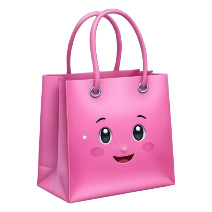 pink girly galaxy store shopping bag sticker