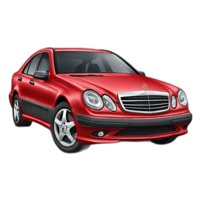 Voiture rouge Mercedes sticker