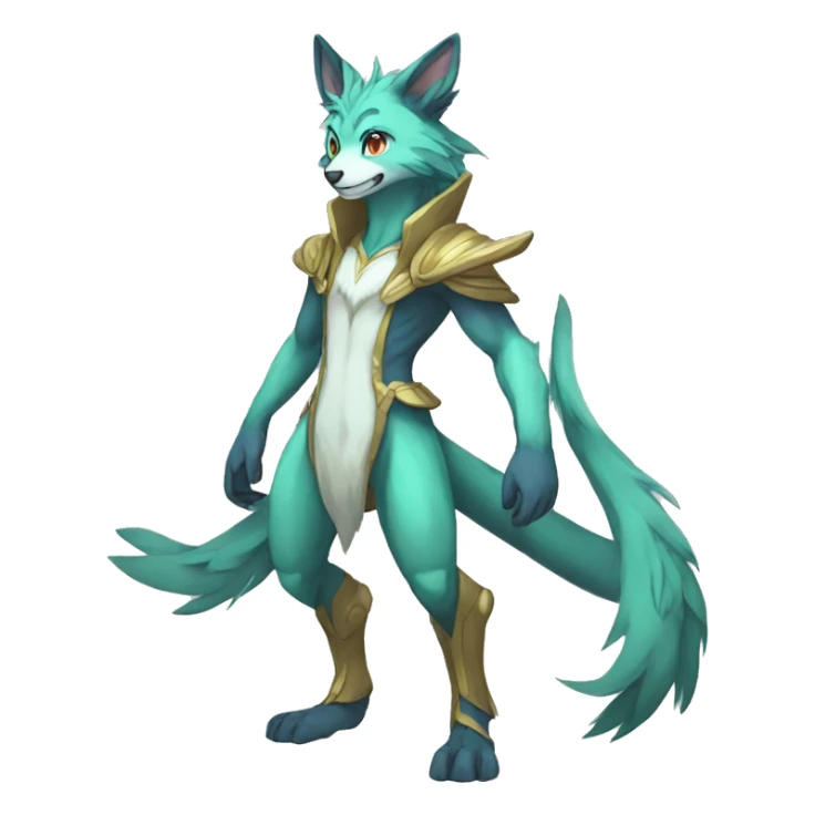 Anthro Sona Fakemon Full Body sticker