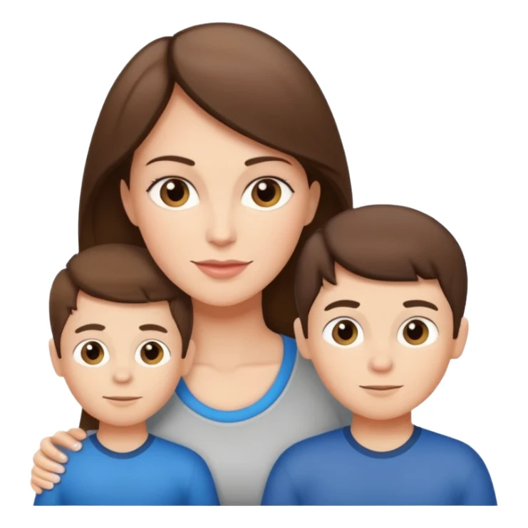 Light brunette beautiful fit mom with 3 sons sticker