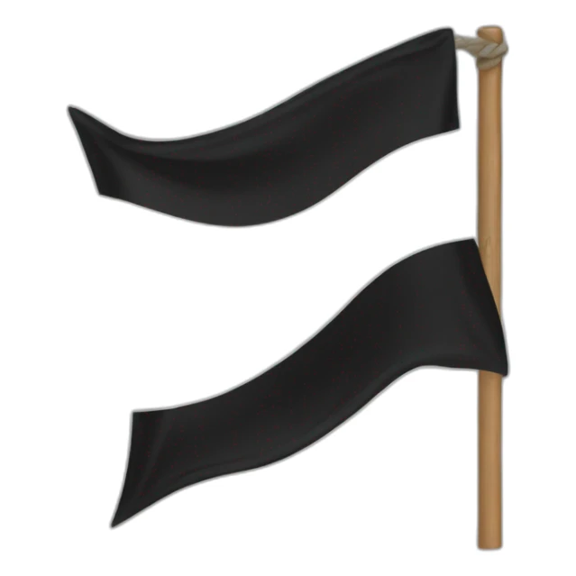 White flag with black head and white bandana sticker