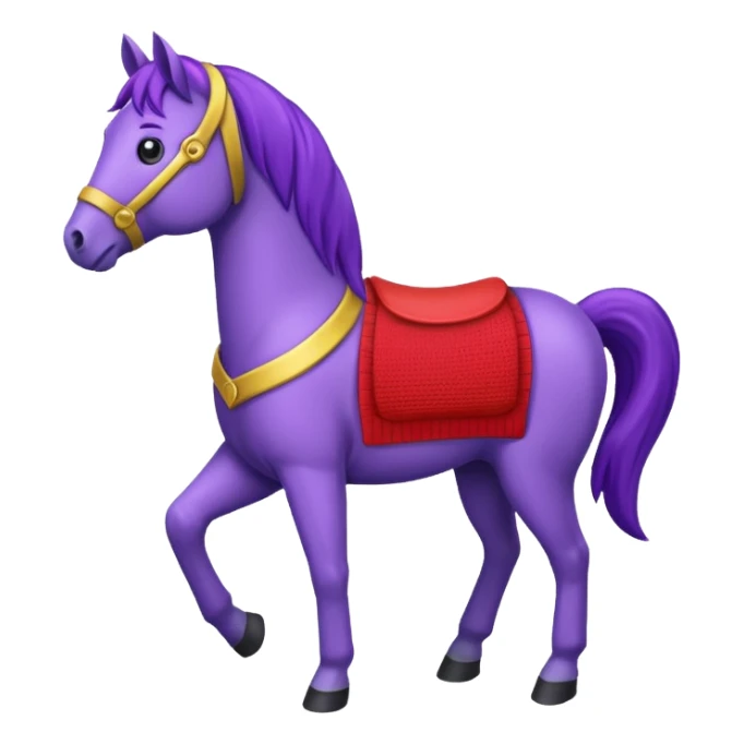 Purple horse wearing red sweater

 sticker