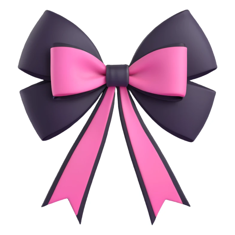 BLACKPINK-inspired gothic bow ,  hearts, black and pink, cute,  sticker