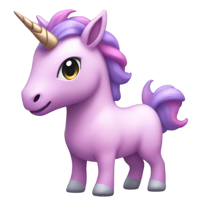 Pink Pokémon unicorn with purple and pastel colors sticker