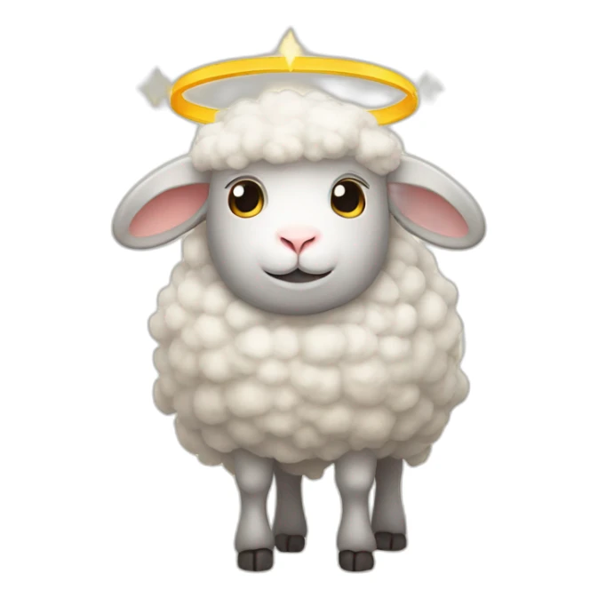 Sheep with an Angel halo  sticker