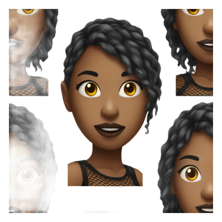 realistic girl in fishnets sticker