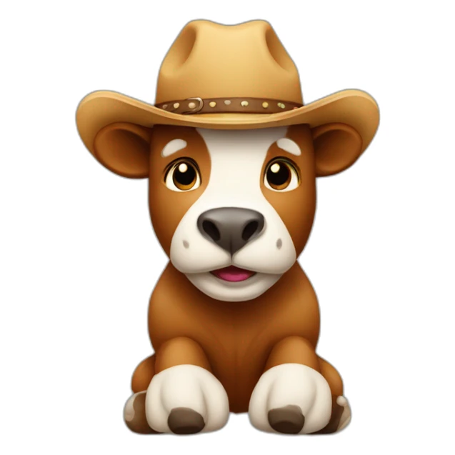 ours en peluche avec un chapeau de cow-boy  sticker