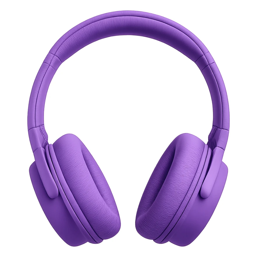 purple headphones sticker