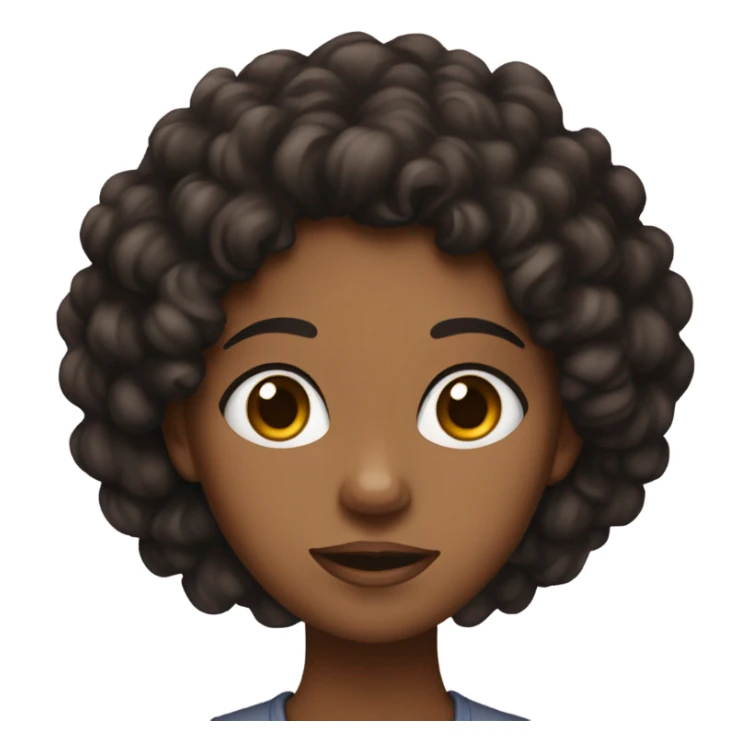 Sneaky brown skinned girl with black curly hair sticker