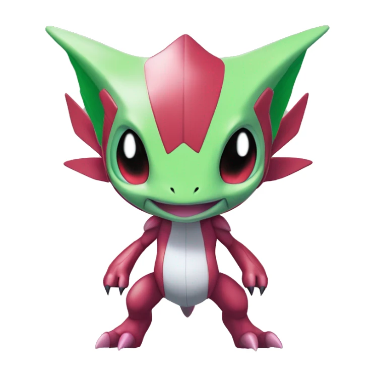 Cool Edgy Chibi Legendary Shiny Fakemon-Pokémon-Genesect-Flygon With Full Body Detailed High Quality sticker