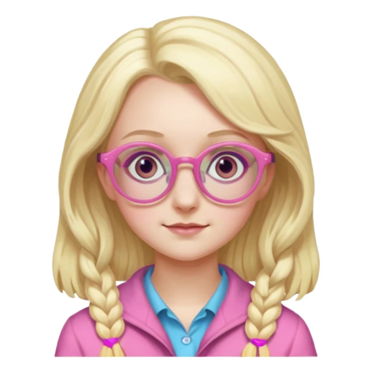Luna Lovegood pink glasses sticker