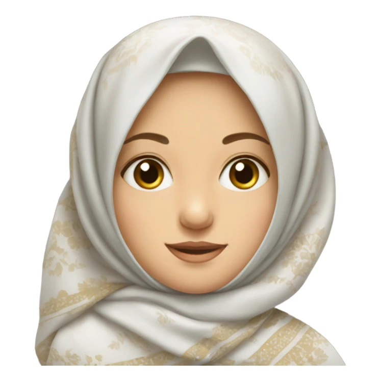 Russian girl in a traditional headscarf sticker