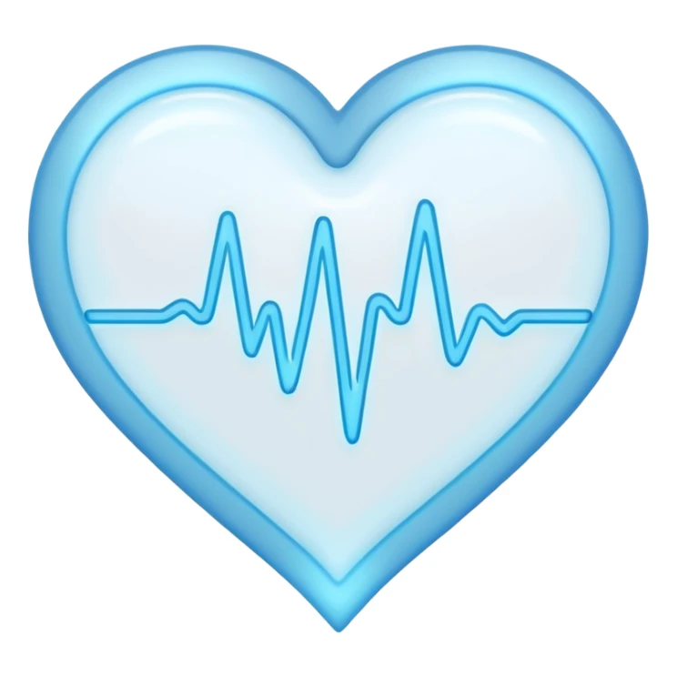 white heart with a pulse effect, Discord emoji style sticker